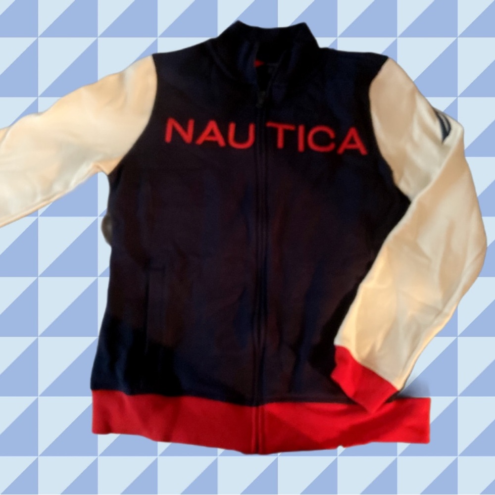 Nautica Classic Color Trio Zip Front Jacket